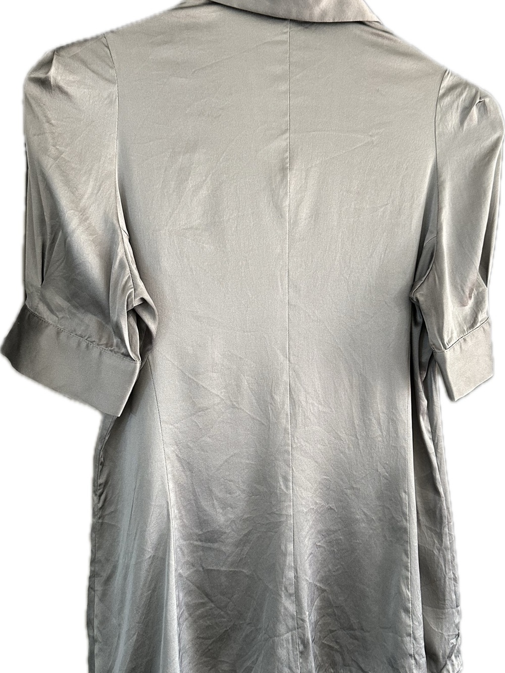 Emporio Armani Women's Light Gray/Silver Tailored Blouse - Picture 3 of 3